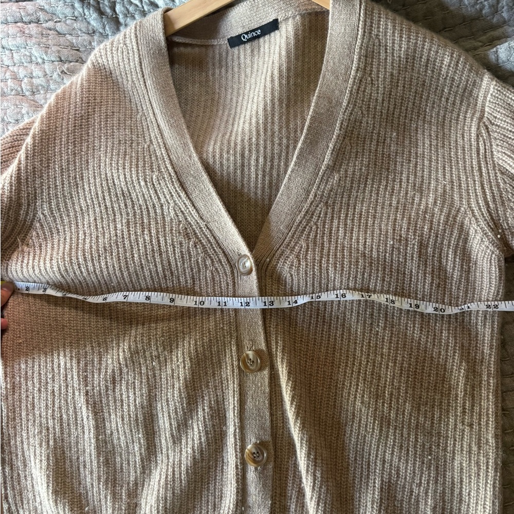 Quince Ribbed Cashmere Cardigan | size small - Picture 9 of 10